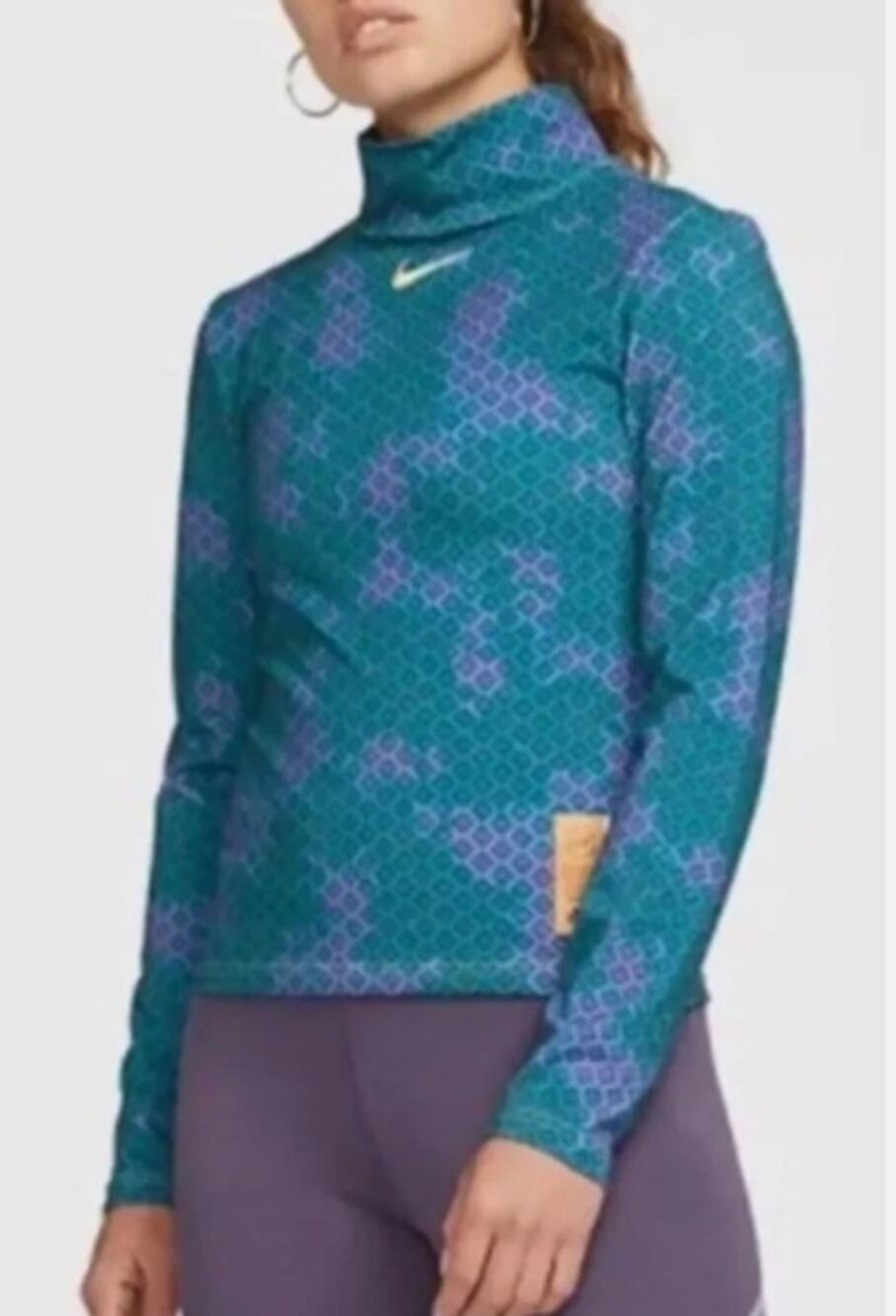 Nike N7 Long Sleeve Running Shirt Blue Spruce Women's Y2K 90s DO5074-367